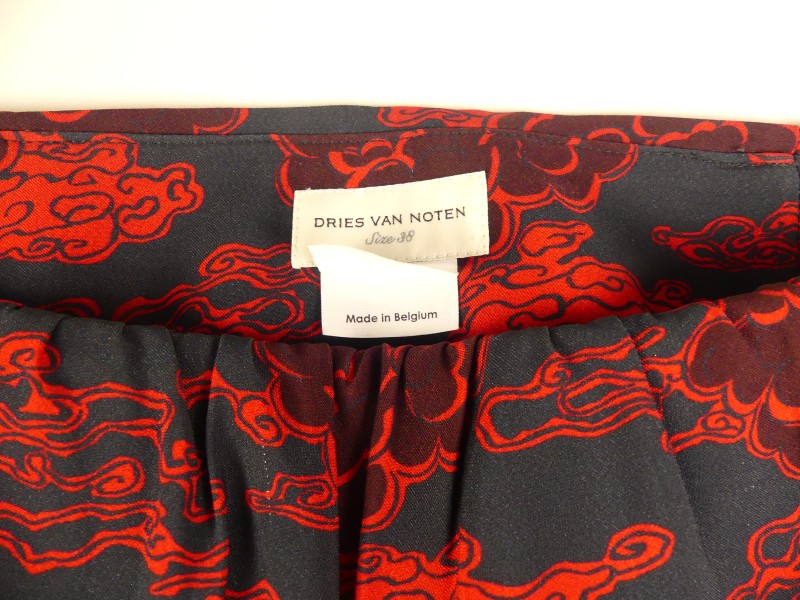 Minirok Bewolkte Print - Mt 38 - gemerkt "Dries Van Noten"