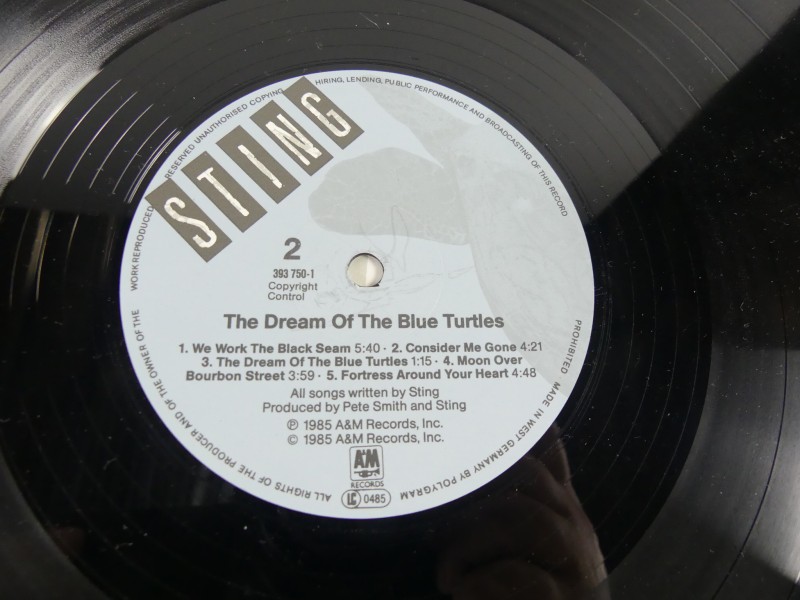 Vintage elpee – Sting – The dream of the blue turtles – 1985