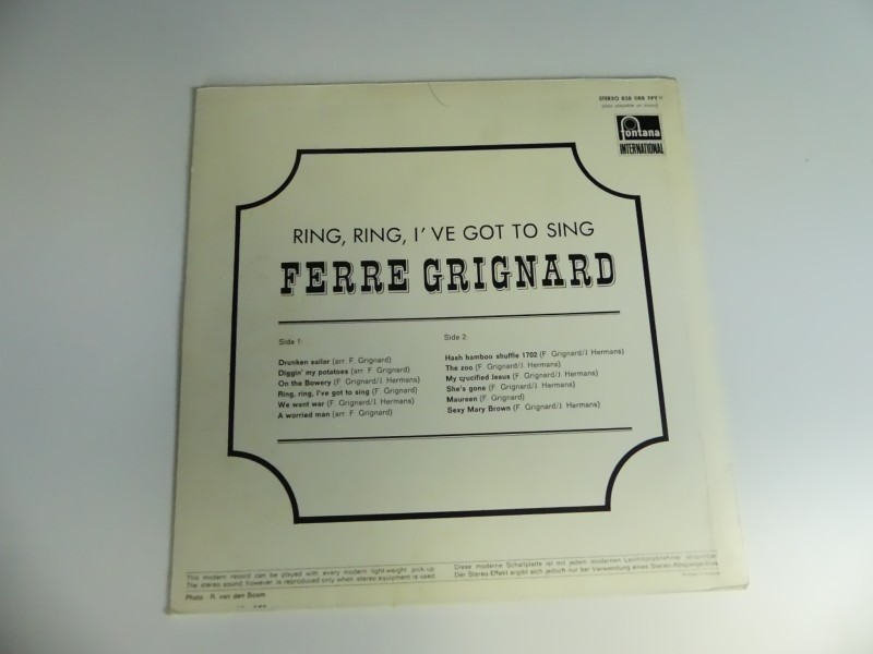 LP Ferre Grignard – Ring, Ring, I've Got To Sing