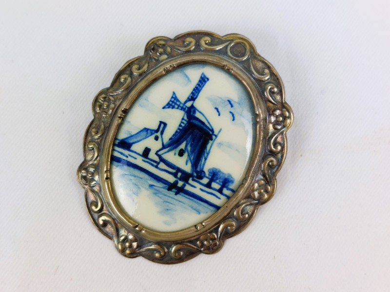 Broche delfts blauw