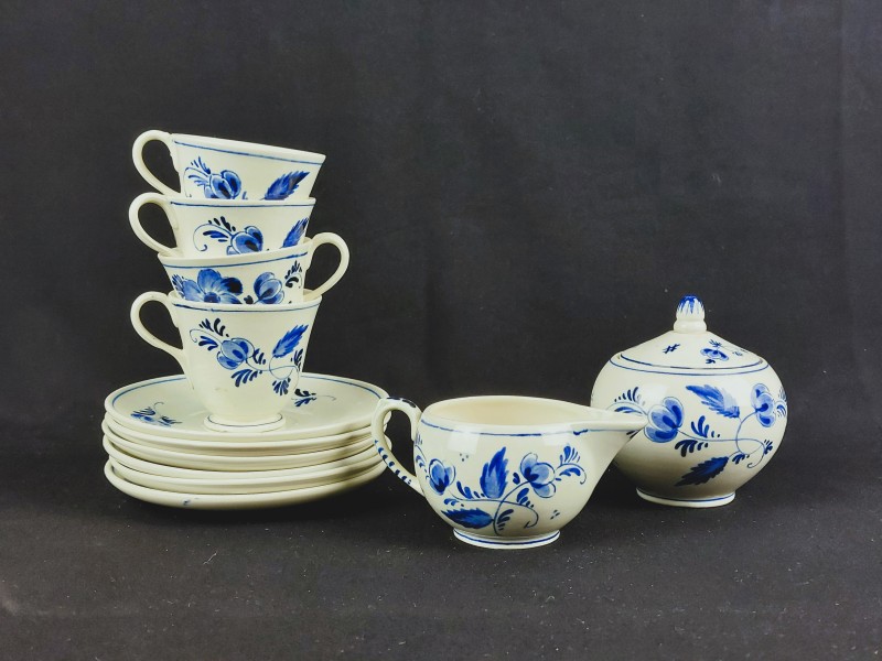 Vintage Delfts Blauw koffie serviesset