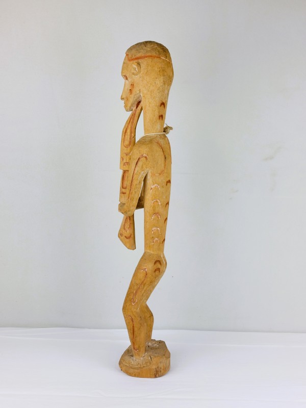 Asmat gesneden houten cultfiguur