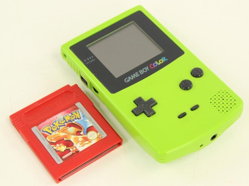 Kiwi Green Game good Boy Color + Pokémon Red Version