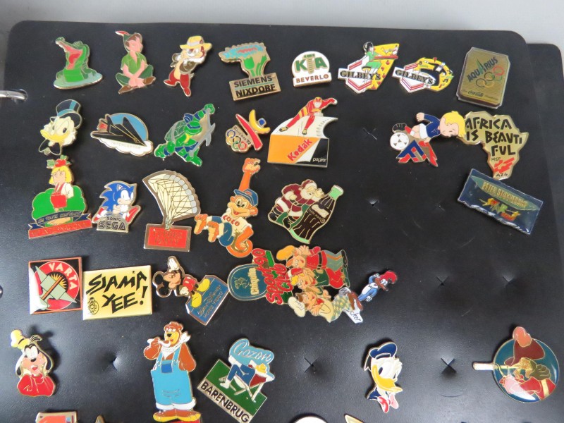 Verzameling zeldzame vintage pins