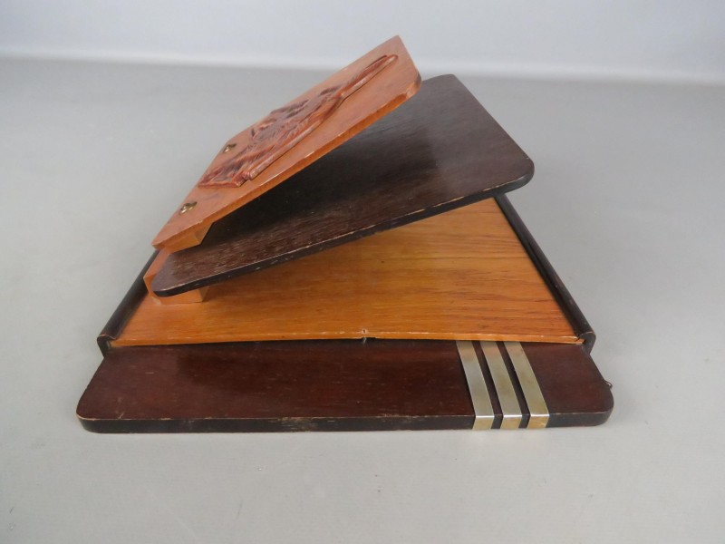 Art Deco houten tijdschriftenrek