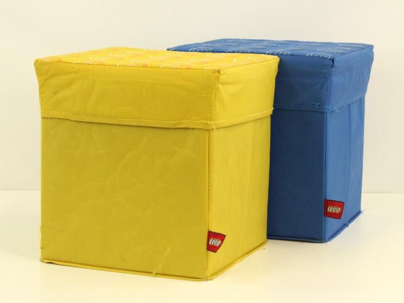 12 Kilo lego in 2 opbergdozen uit textiel