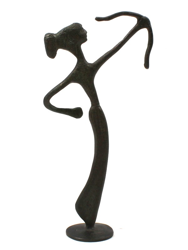 Vintage metalen sculptuur Artemis