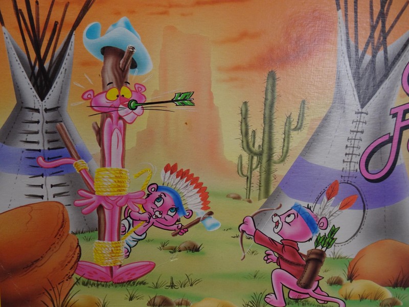 Vintage complete puzzel "Pink Panther en indianen" 1986