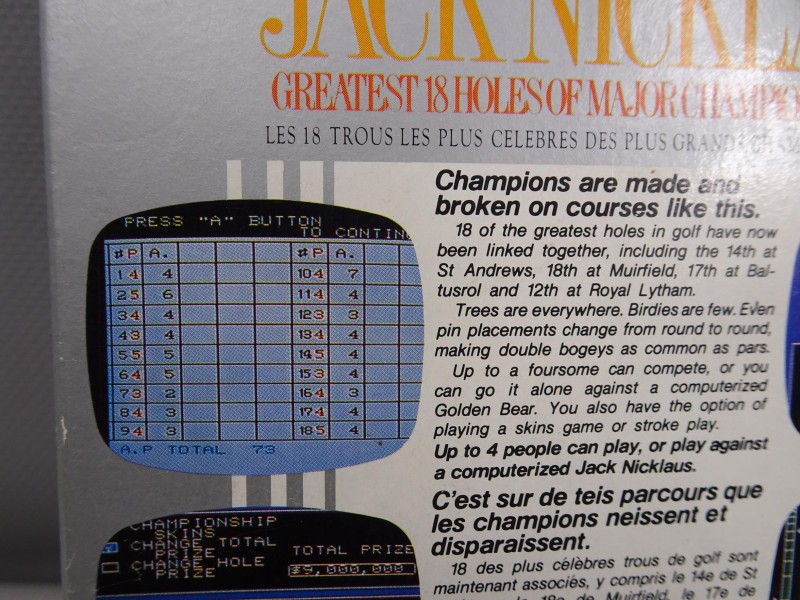 NES Jack Nicklaus golf spel (compleet)