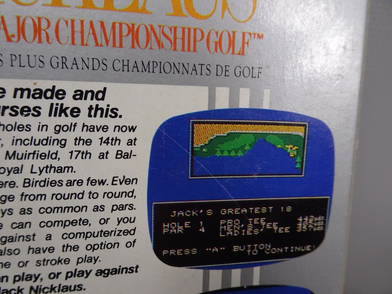 NES Jack Nicklaus golf spel (compleet)