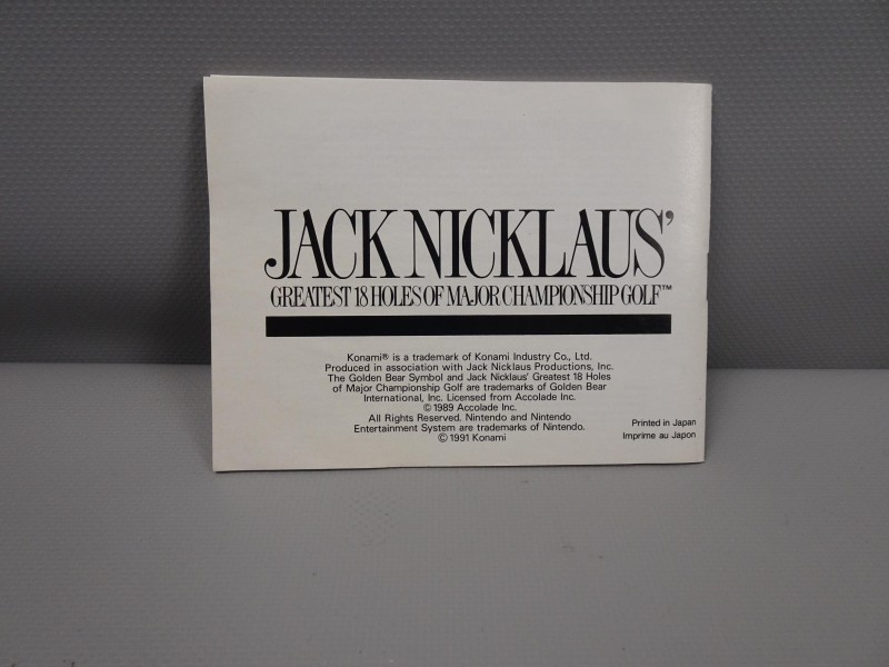 NES Jack Nicklaus golf spel (compleet)