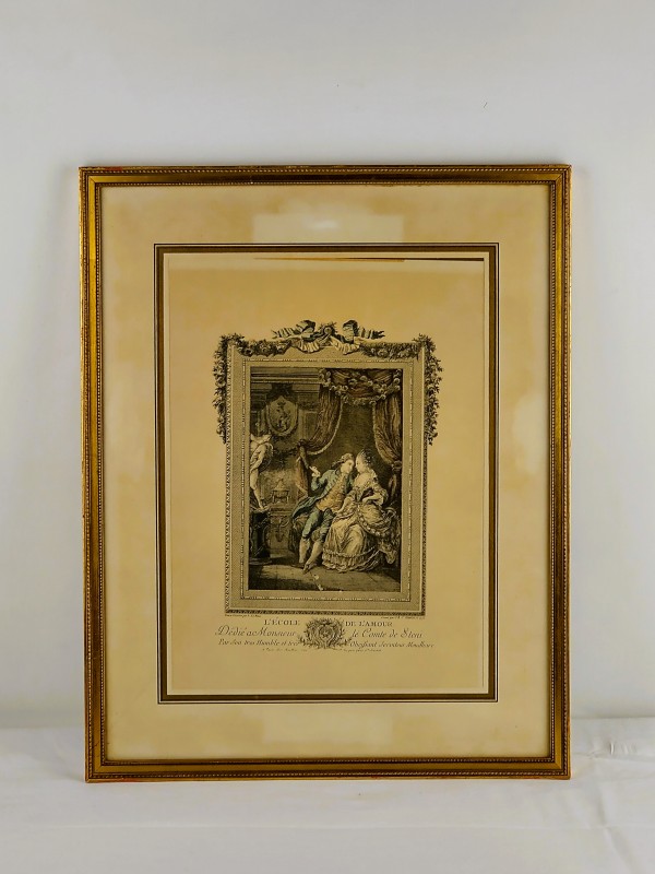 Franse gravure in hout JBC Chatelain 1772