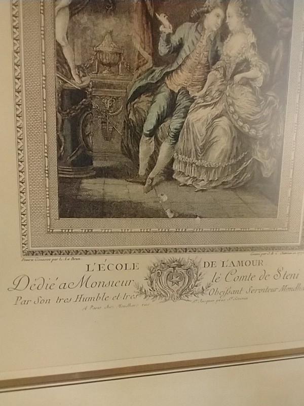 Franse gravure in hout JBC Chatelain 1772