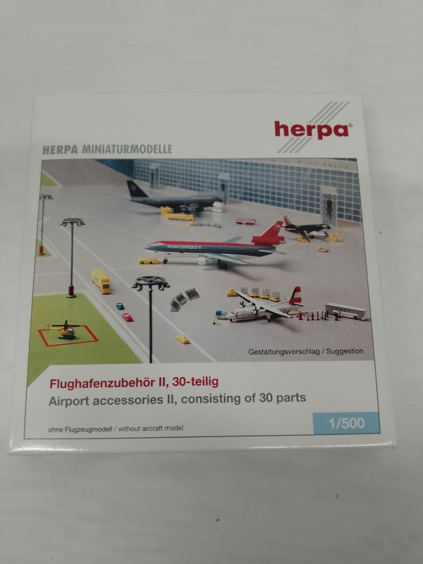 Herpa starter set luchthavenloods & vliegtuigjes