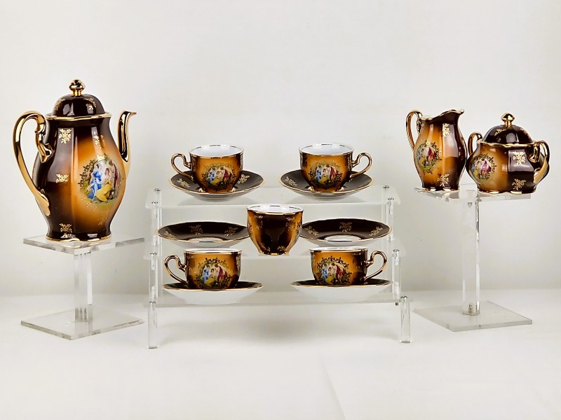 Decoratief Bohemia porseleinen theeset