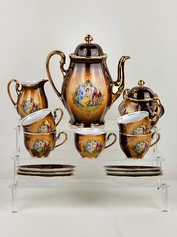 Decoratief Bohemia porseleinen theeset