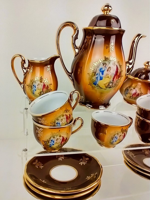 Decoratief Bohemia porseleinen theeset