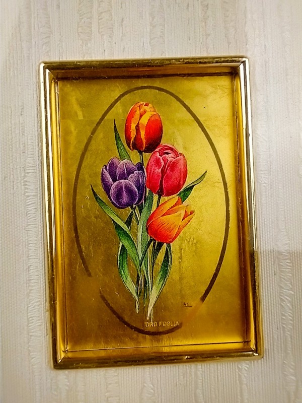 Setje artistieke chromolithografie in kader