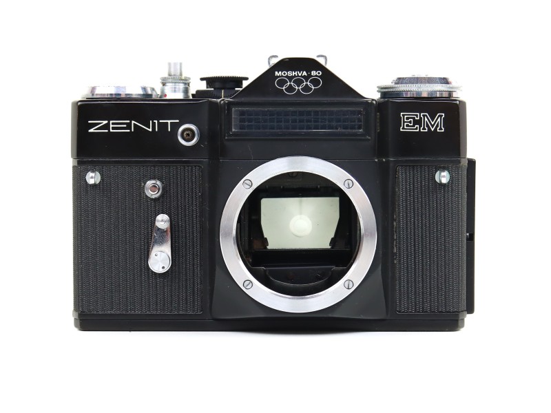 Vintage ZENIT EM Fotocamera + volledige uitrusting