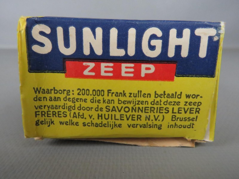 Vintage verpakking Sunlight zeep.