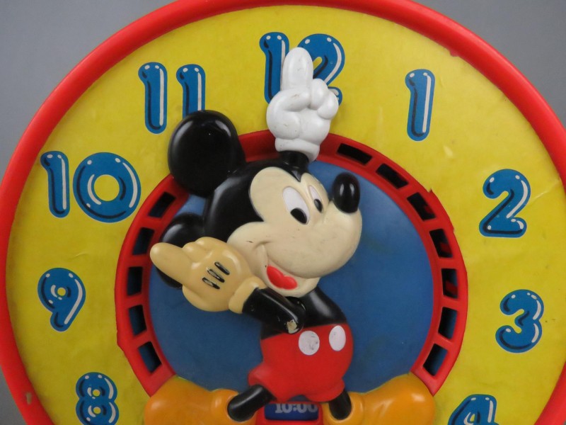 Vintage Disney Mickey Mouse leerklok