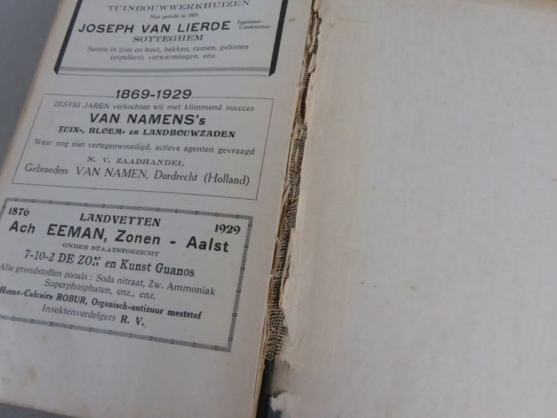 Vintage hardcover boek "Bolledig handboek over fruitboomteelt"