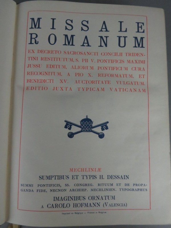 Antieke boek Missale Romanum -Jozephus Ernestus