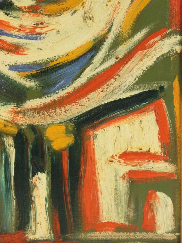 Kleurrijk olieverfschilderij - Jacques Pille (1926-2001)