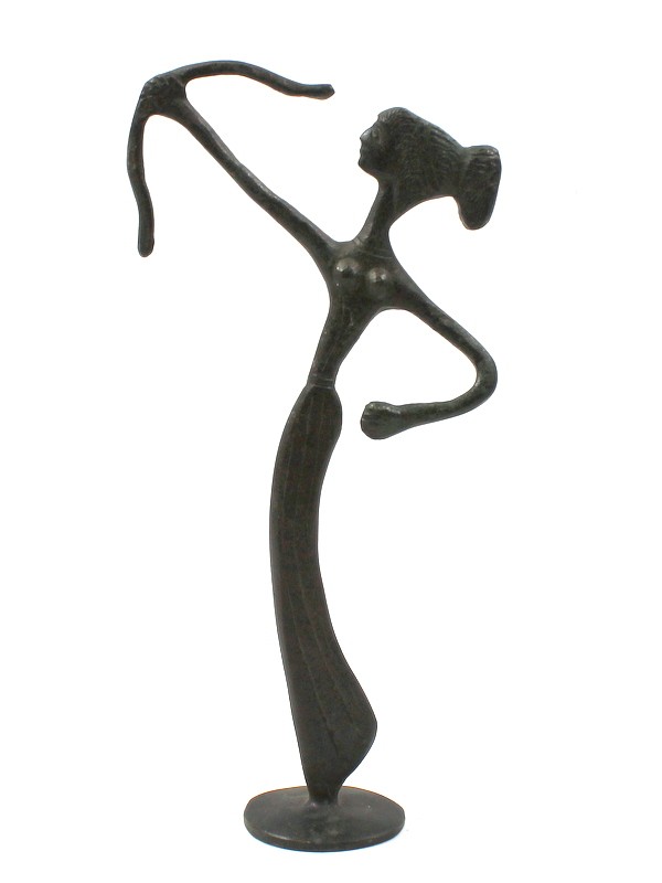 Vintage metalen sculptuur Artemis