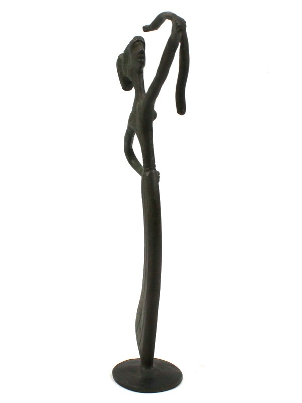 Vintage metalen sculptuur Artemis