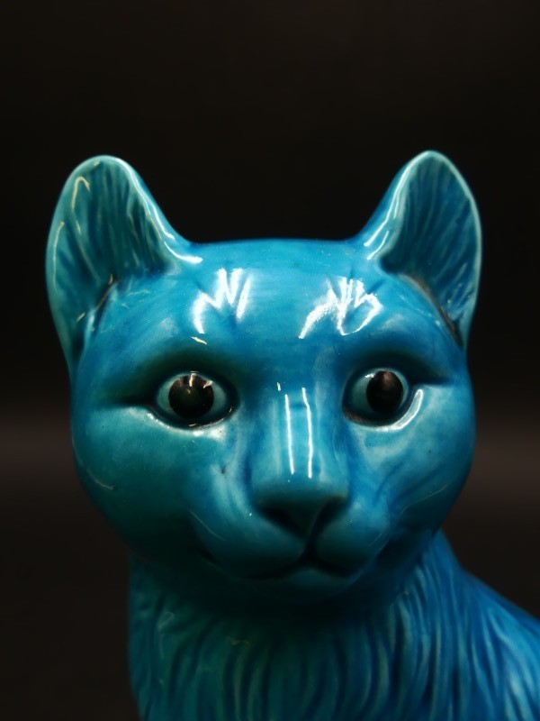 Chinese Turquoise keramische katten