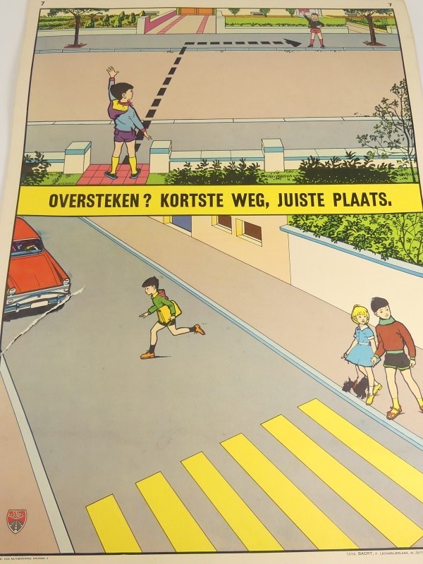 Vintage schoolkaarten - verkeer