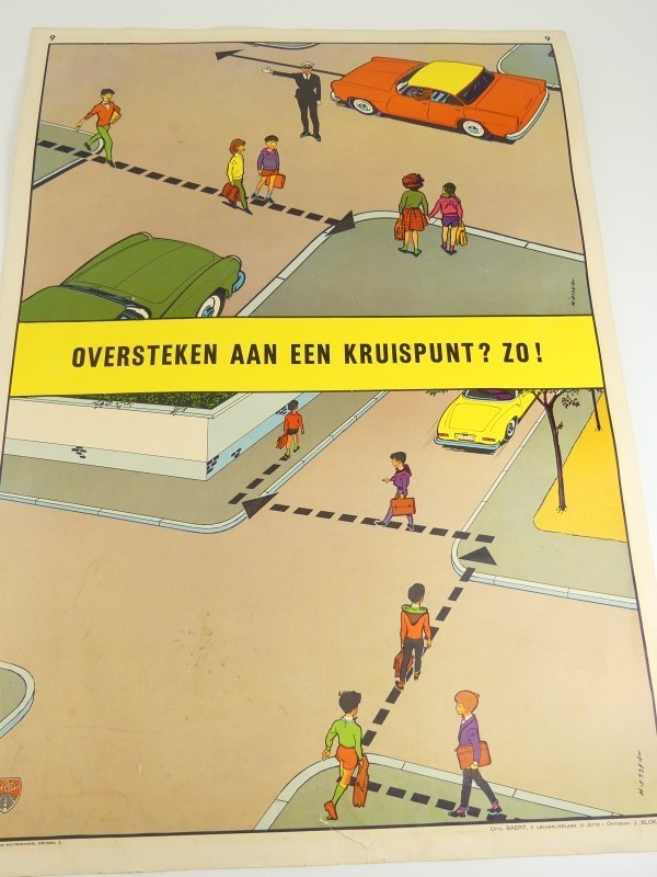 Vintage schoolkaarten - verkeer