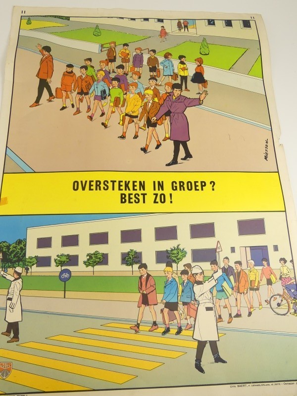 Vintage schoolkaarten - verkeer