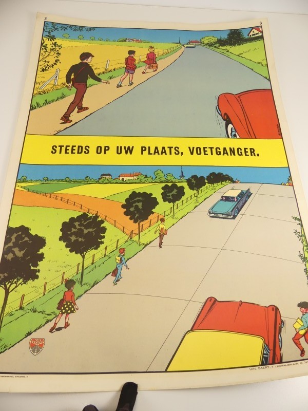 Vintage schoolkaarten - verkeer