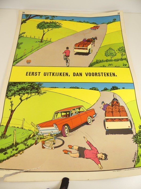 Vintage schoolkaarten - verkeer