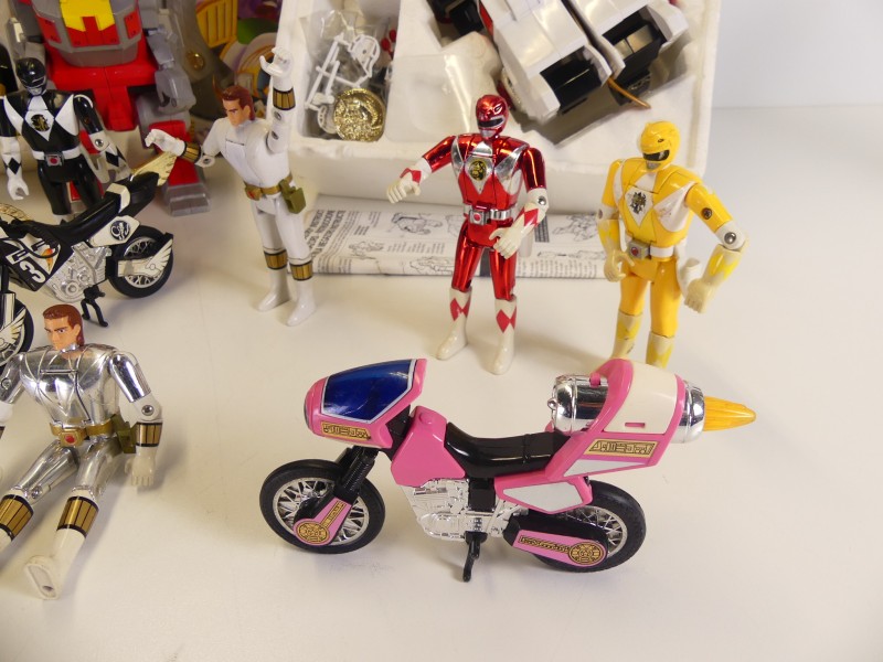 Origineel Power Rangers White Tigerzord + Red T-Rex Zord + Legacy Ninjazord +