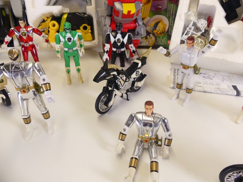 Origineel Power Rangers White Tigerzord + Red T-Rex Zord + Legacy Ninjazord +