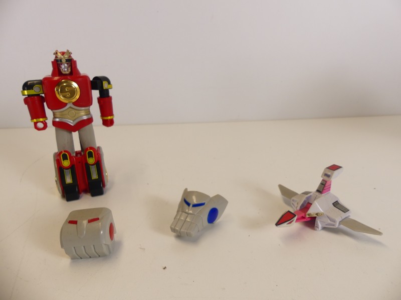 Origineel Power Rangers White Tigerzord + Red T-Rex Zord + Legacy Ninjazord +