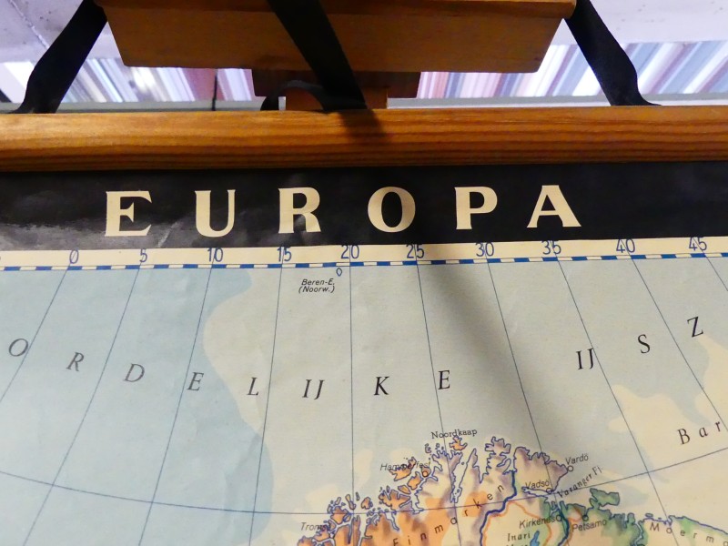 Vintage oude schoolkaart - Europa