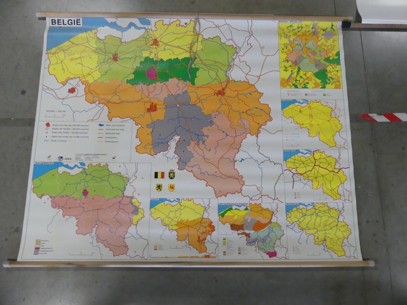 3 schoolkaarten  - Leuven - Brussel en Vlaams Brabant