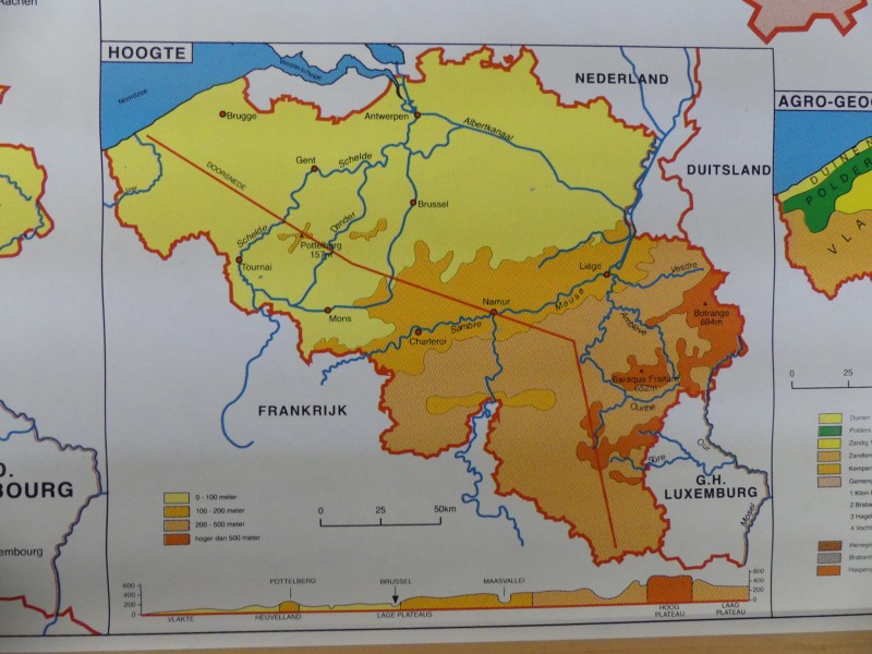 3 schoolkaarten  - Leuven - Brussel en Vlaams Brabant