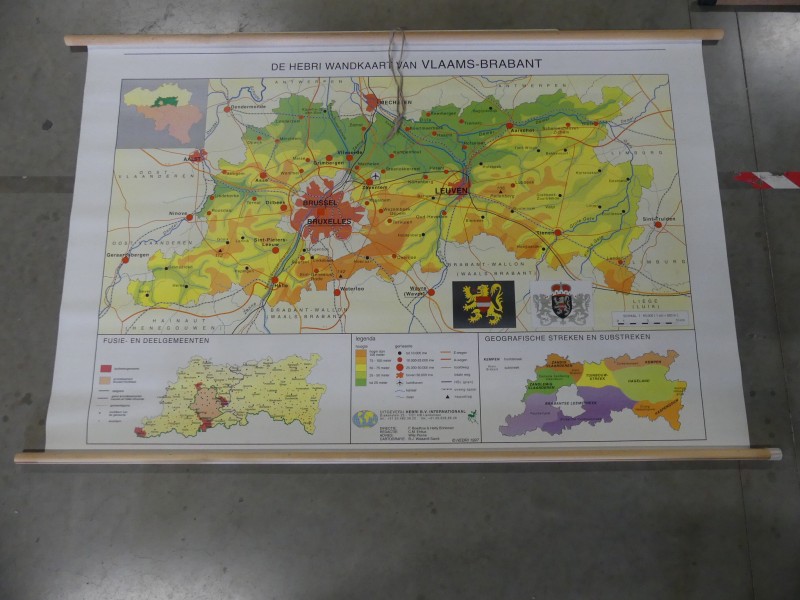 3 schoolkaarten  - Leuven - Brussel en Vlaams Brabant