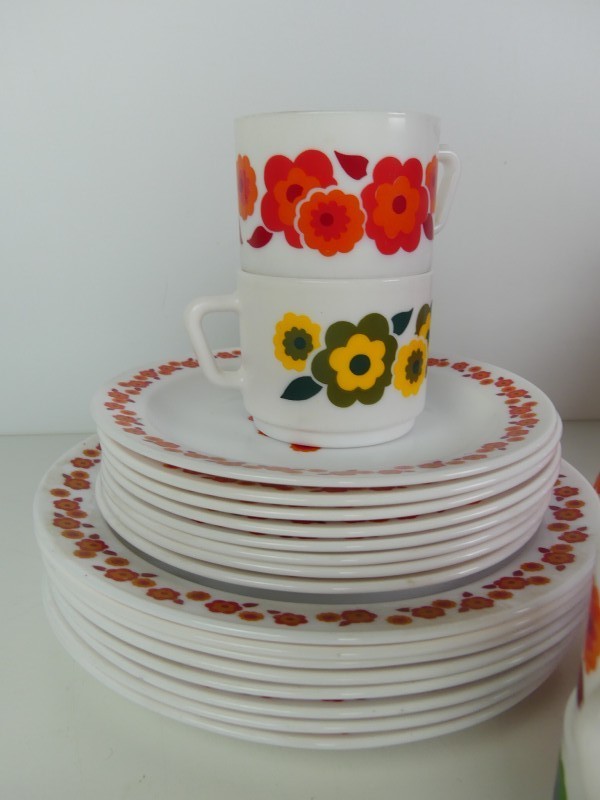 Vintage Arcopal France - Lotus servies