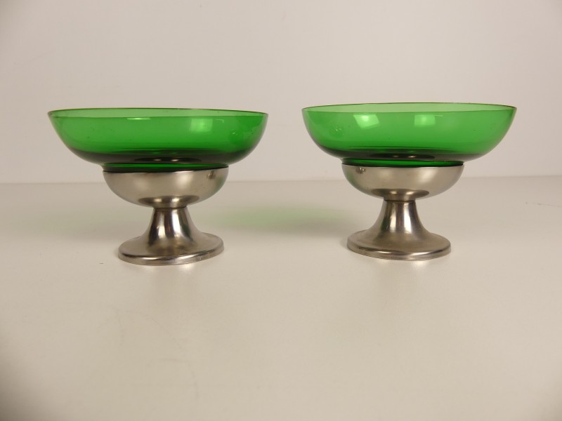 Vintage gekleurde Coupe glaasjes