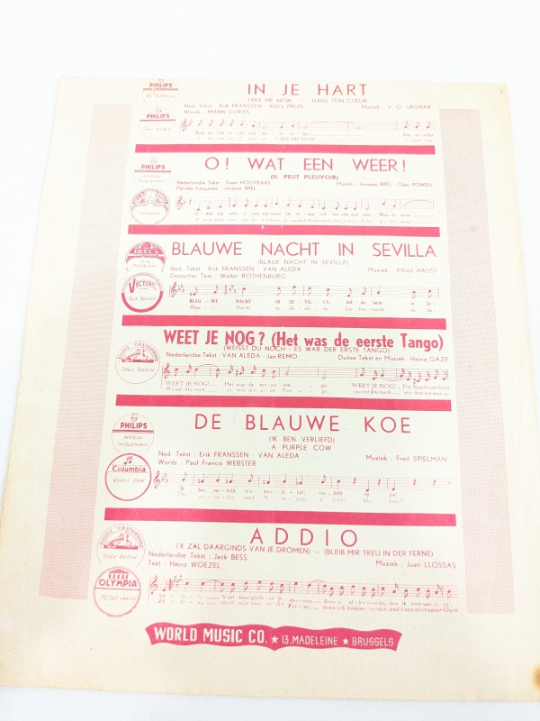 Oude bladmuziek [10St.]