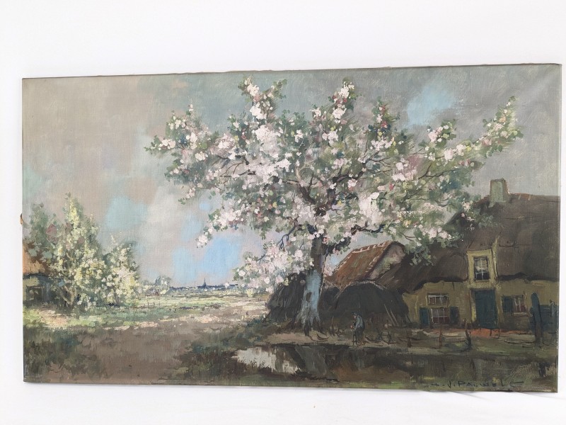 Schilderij Landschap met boom [H.J.Pauwels]