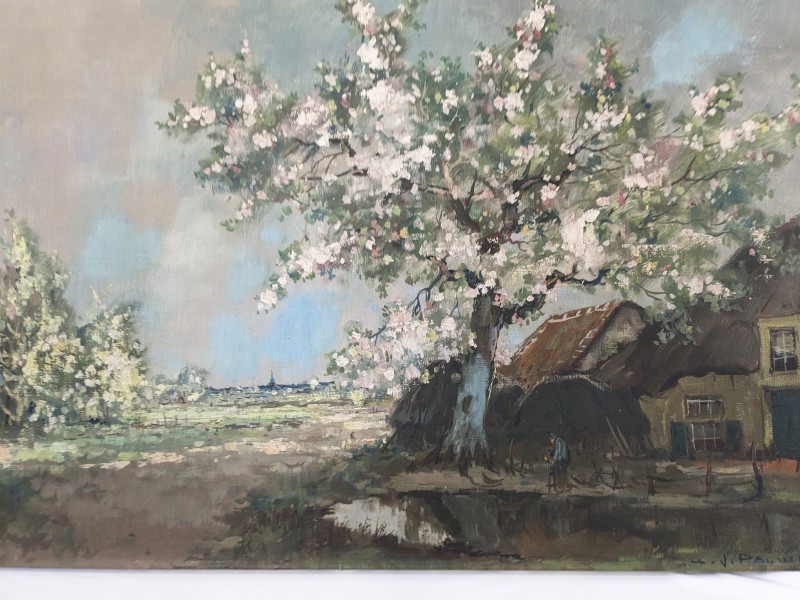 Schilderij Landschap met boom [H.J.Pauwels]