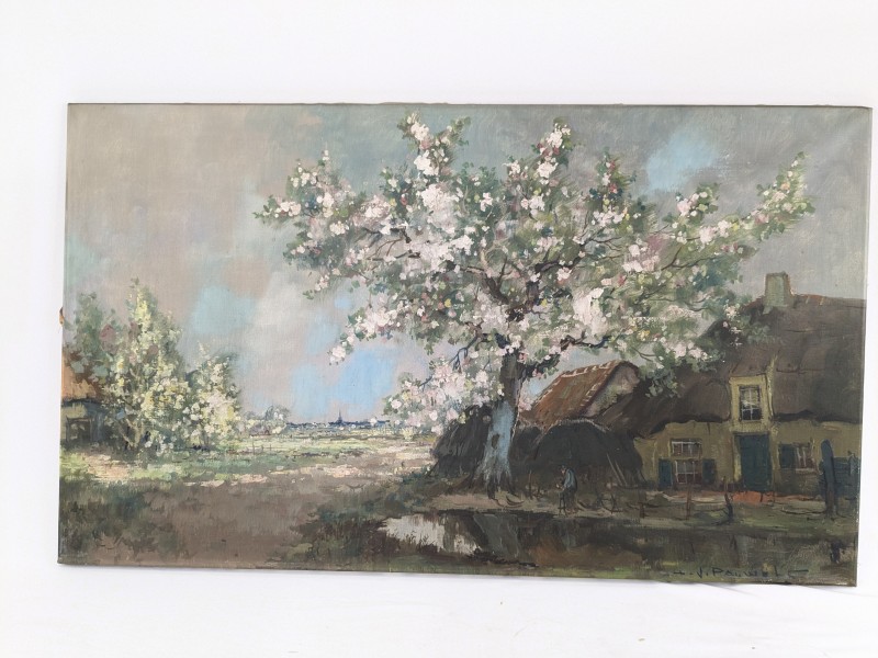 Schilderij Landschap met boom [H.J.Pauwels]