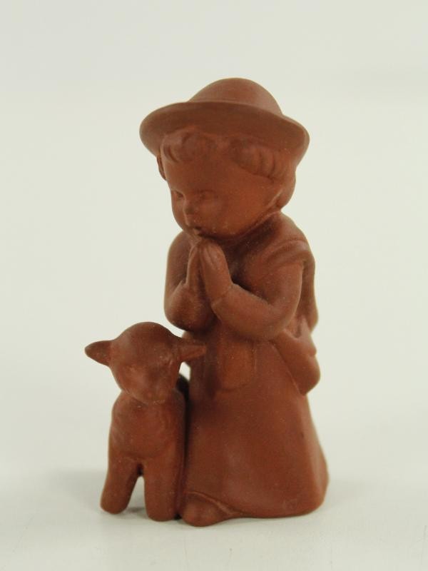 Goebel - vintage, kleine kerstfiguren uit gebakken klei (11 stuks)